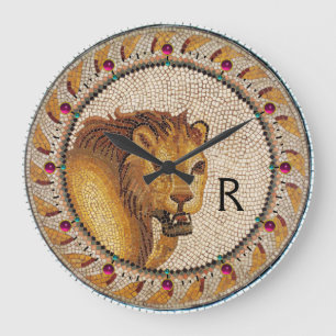 ANTIEK ROMAN MOSAICS / LION MONOGRAM GROTE KLOK
