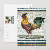 ANTIEK ROMAN MOSAICS / ROOSTER BRIEFKAART (Voorkant / Achterkant)