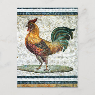 ANTIEK ROMAN MOSAICS / ROOSTER BRIEFKAART