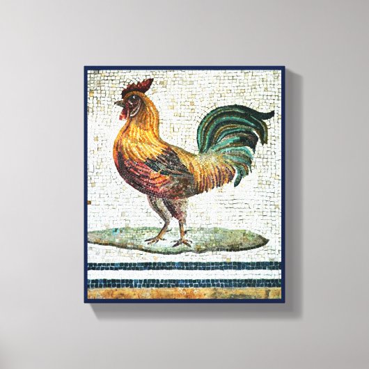 ANTIEK ROMAN MOSAICS / ROOSTER CANVAS AFDRUK (Voorkant)
