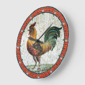 ANTIEK ROMAN MOSAICS / ROOSTER GROTE KLOK (Hoek)
