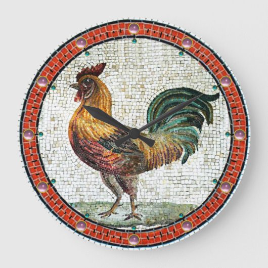 ANTIEK ROMAN MOSAICS / ROOSTER GROTE KLOK (Voorkant)