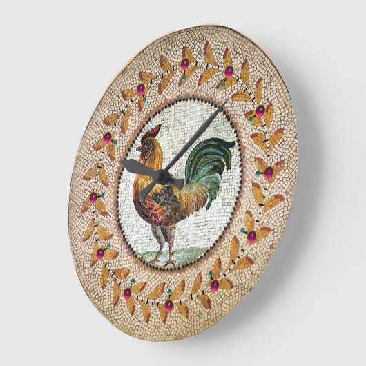 ANTIEK ROMAN MOSAICS / ROOSTER GROTE KLOK (Hoek)