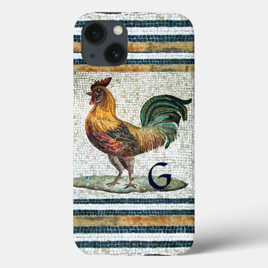 ANTIEK ROMAN MOSAICS/ROOSTER MONOGRAM Case-Mate iPhone CASE (Achterkant)