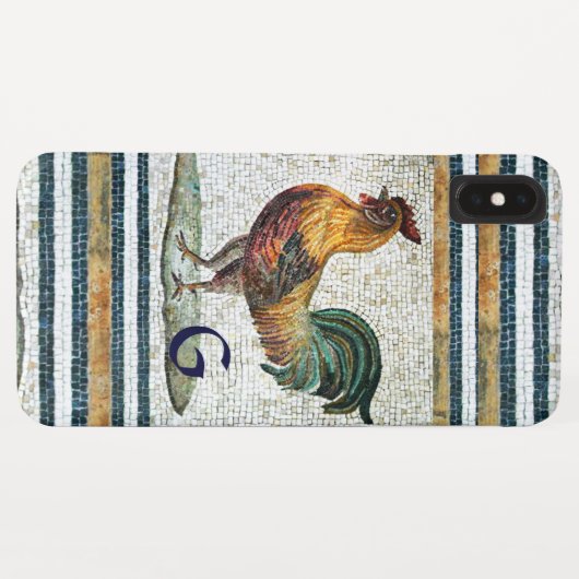 ANTIEK ROMAN MOSAICS/ROOSTER MONOGRAM Case-Mate iPhone CASE (Achterkant (horizontaal))