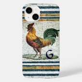 ANTIEK ROMAN MOSAICS/ROOSTER MONOGRAM Case-Mate iPhone CASE (Achterkant)