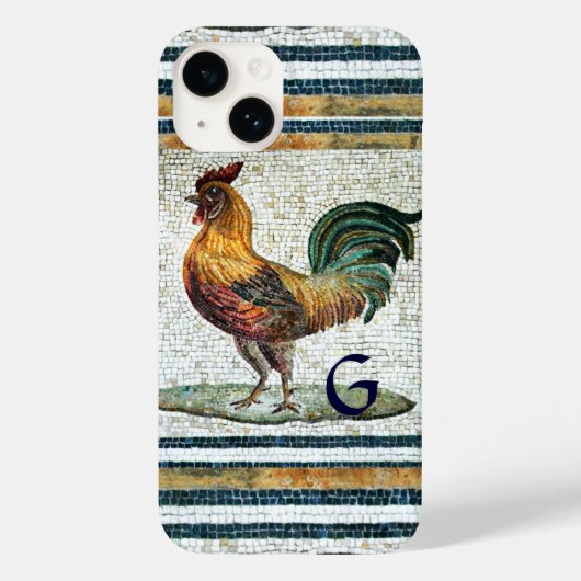ANTIEK ROMAN MOSAICS/ROOSTER MONOGRAM Case-Mate iPhone CASE (Achterkant)