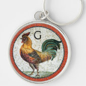 ANTIEK ROMAN MOSAICS/ROOSTER MONOGRAM SLEUTELHANGER (Voorkant)
