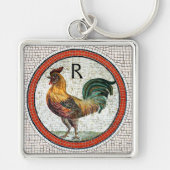 ANTIEK ROMAN MOSAICS/ROOSTER MONOGRAM SLEUTELHANGER (Voorkant)
