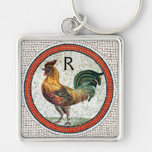 ANTIEK ROMAN MOSAICS/ROOSTER MONOGRAM SLEUTELHANGER