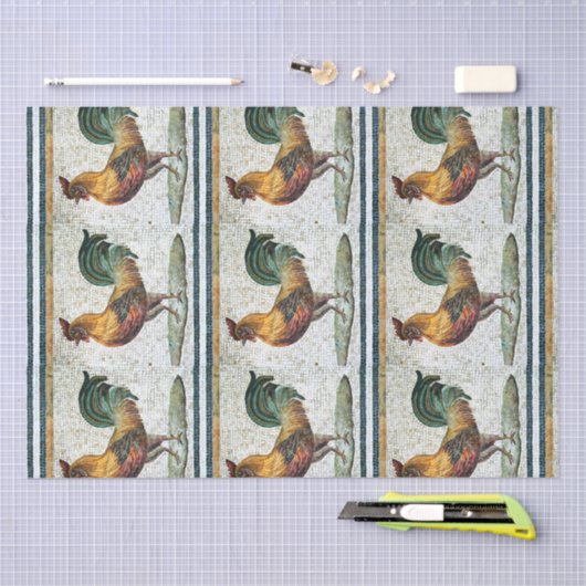 ANTIEK ROMAN MOSAICS / ROOSTER TISSUEPAPIER (Craft)