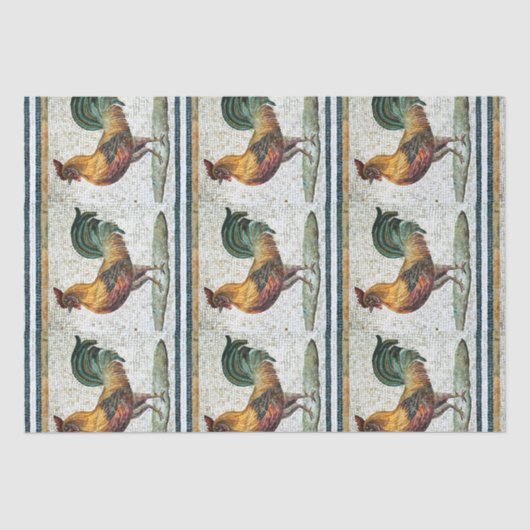 ANTIEK ROMAN MOSAICS / ROOSTER TISSUEPAPIER (Voorkant)