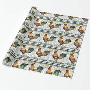 ANTIEK ROMAN MOSAICS / ROOSTERS CADEAUPAPIER