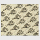 ANTIEK ROMAN MOSAICS / ROOSTERS CADEAUPAPIER (Vlak)