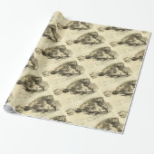 ANTIEK ROMAN MOSAICS / ROOSTERS CADEAUPAPIER (Uitgerold)