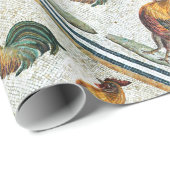 ANTIEK ROMAN MOSAICS / ROOSTERS CADEAUPAPIER (Rol Hoek)