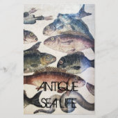 ANTIEK ROMAN MOSAICS, VISSEN, OCEAAN ZEE LIFE SCEN BRIEFPAPIER (Voorkant)