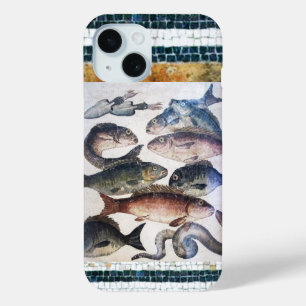 ANTIEK ROMAN MOSAICS, VISSEN, OCEAAN ZEE LIFE SCEN iPhone 15 CASE