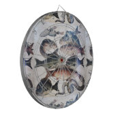 ANTIEK ROMAN MOSAICS, VISSEN, OCEAAN ZEE LIFE SCEN DARTBORD (Voorkant Links)