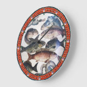 ANTIEK ROMAN MOSAICS, VISSEN, OCEAAN ZEE LIFE SCEN GROTE KLOK (Hoek)