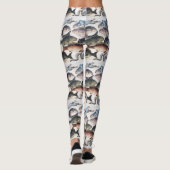 ANTIEK ROMAN MOSAICS, VISSEN, OCEAAN ZEE LIFE SCEN LEGGINGS (Achterkant)