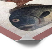 ANTIEK ROMAN MOSAICS, VISSEN, OCEAAN ZEE LIFE SCEN POSTER (Hoek)