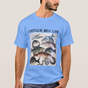 ANTIEK ROMAN MOSAICS, VISSEN, OCEAAN ZEE LIFE SCEN T-SHIRT