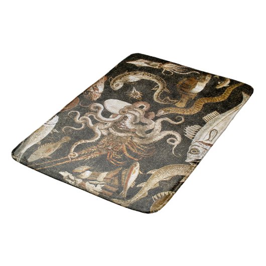 Antiek Roman Mozaïek Pompeii Zee Life Stone Mozaïe Badmat (Gekanteld)