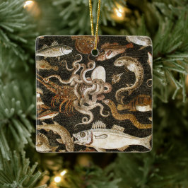 Antiek Roman Mozaïek Pompeii Zee Life Stone Mozaïe Keramisch Ornament