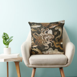 Antiek Roman Mozaïek Pompeii Zee Life Stone Mozaïe Kussen