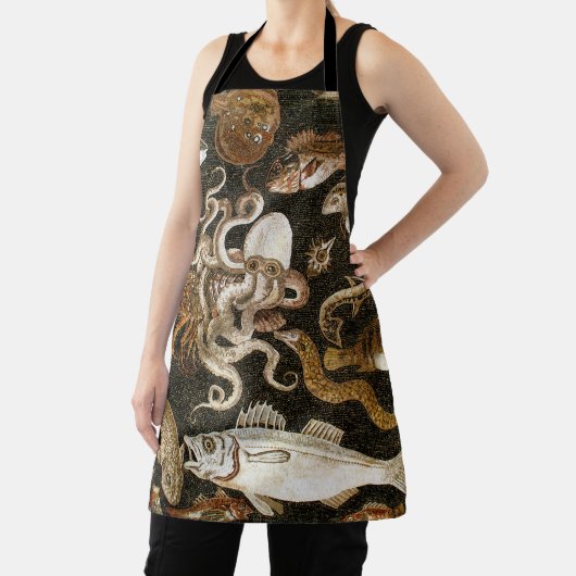 Antiek Roman Mozaïek Pompeii Zee Life Stone Mozaïe Schort (Insitu)