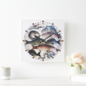 ANTIEK ROMAN MOZAÏEKEN, VISSEN, DE OCEAANSCÈNE VAN VIERKANTE KLOK (Huis)