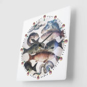 ANTIEK ROMAN MOZAÏEKEN, VISSEN, DE OCEAANSCÈNE VAN VIERKANTE KLOK (Hoek)