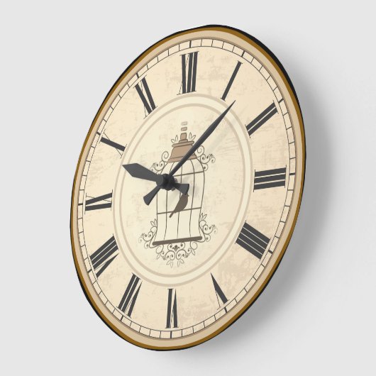ANTIEK ROMAN NUMERALS RUSTIC TIME GROTE KLOK (Hoek)
