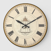 ANTIEK ROMAN NUMERALS RUSTIC TIME GROTE KLOK (Voorkant)