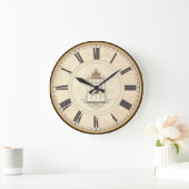 ANTIEK ROMAN NUMERALS RUSTIC TIME GROTE KLOK (Huis)
