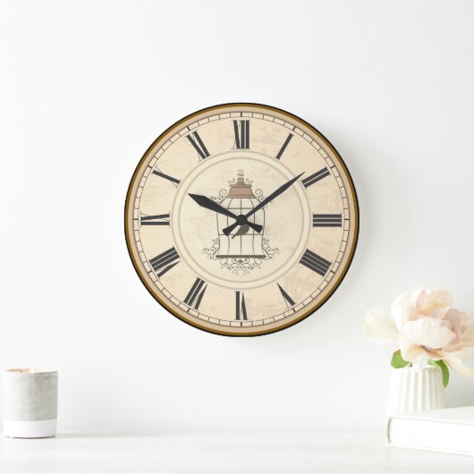 ANTIEK ROMAN NUMERALS RUSTIC TIME GROTE KLOK (Huis)