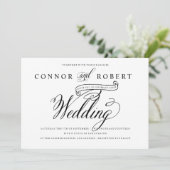 Antiek Romance Gay Wedding Kaart (Staand voorkant)