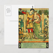 Antiek Romantic Walter Crane Sleeping Beauty Briefkaart (Voorkant / Achterkant)