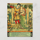 Antiek Romantic Walter Crane Sleeping Beauty Briefkaart (Voorkant)