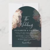 Antiek  Romantische Bloemenboog bruiloft Kaart (Voorkant)