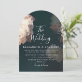 Antiek  Romantische Bloemenboog bruiloft Kaart (Staand voorkant)