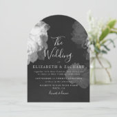 Antiek  Romantische BW-bruiloft Kaart (Staand voorkant)