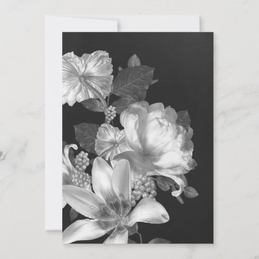 Antiek  Romantische BW-bruiloft Kaart (Achterkant)