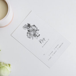 Antiek  Romantische BW-bruiloft RSVP Kaartje