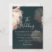 Antiek Romantische Floral Wedding Kaart (Voorkant)