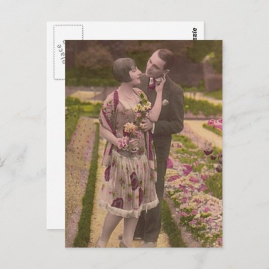  Antiek Romantische paren Kaarten (Voorkant / Achterkant)