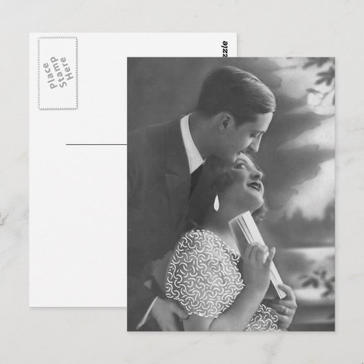 Antiek Romantische paren Kaarten (Voorkant / Achterkant)