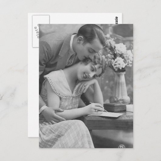  Antiek Romantische paren Kaarten (Voorkant / Achterkant)