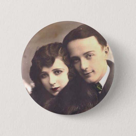  Antiek Romantische paren Kaarten Ronde Button 5,7 Cm (Voorkant)